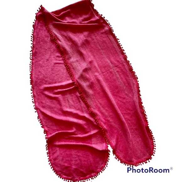 Vintage Scarf Pink OS - 60” X 9” - Picture 4 of 4